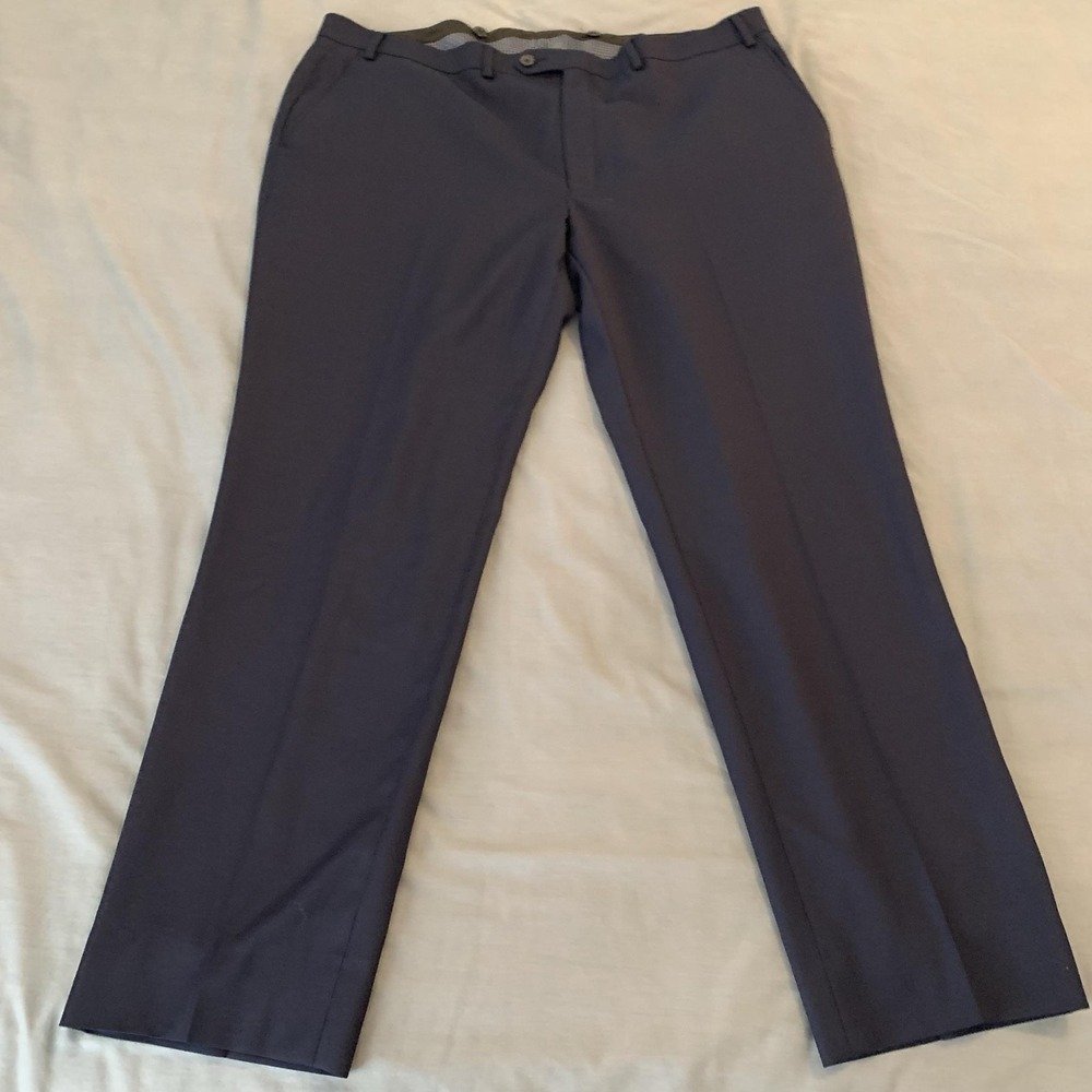 Lauren Ralph Lauren Pants Mens 40x31 Blue Wool Stretch Flat Front Dress Business